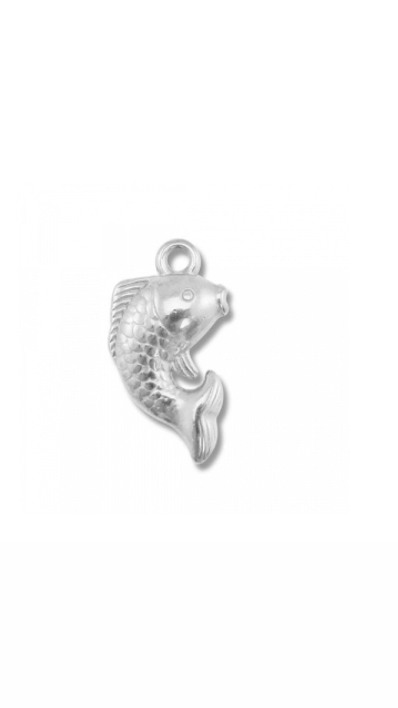 Charm Carpa Koi Silver