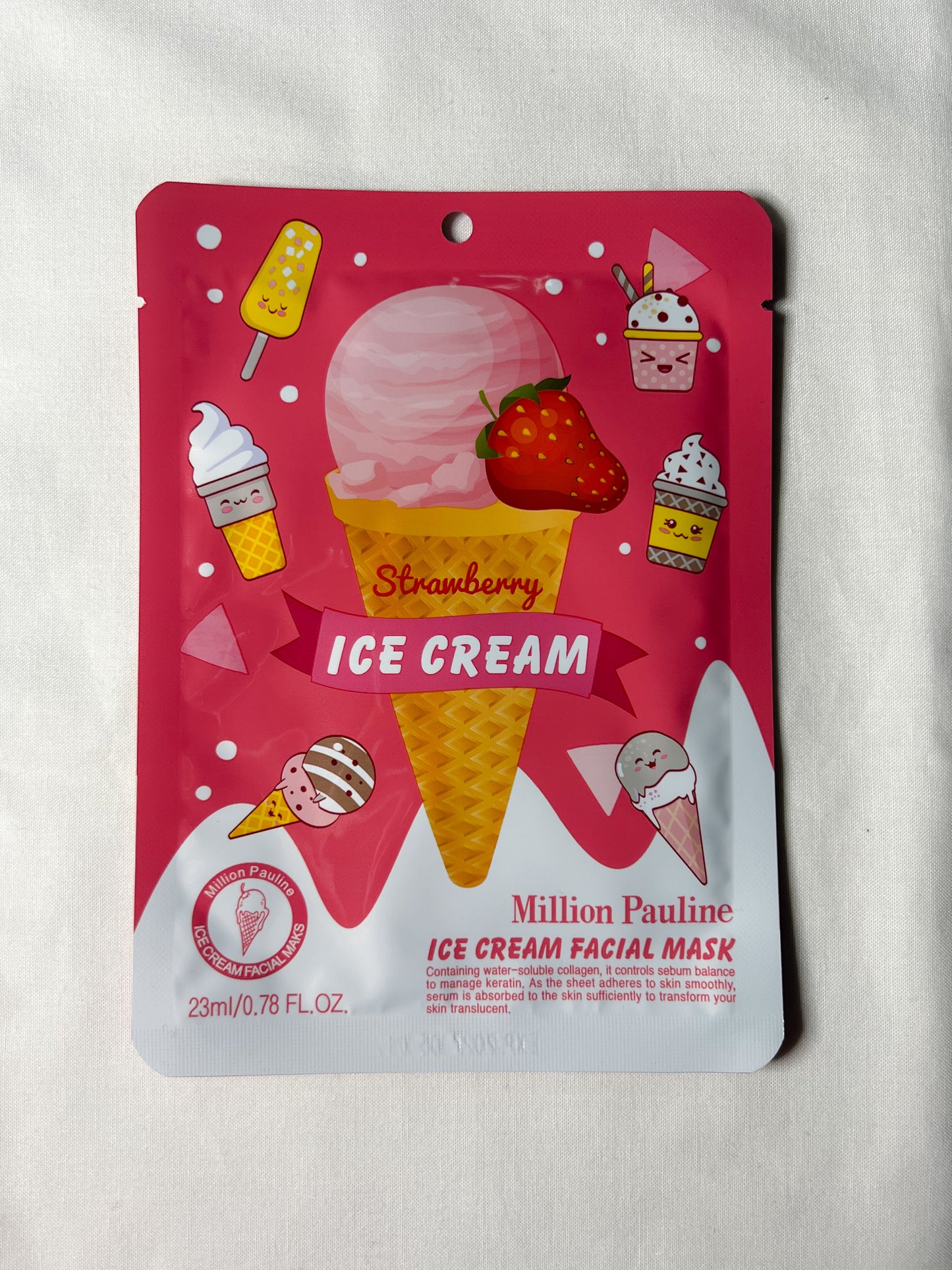 Maschera Viso Ice Cream Strawberry