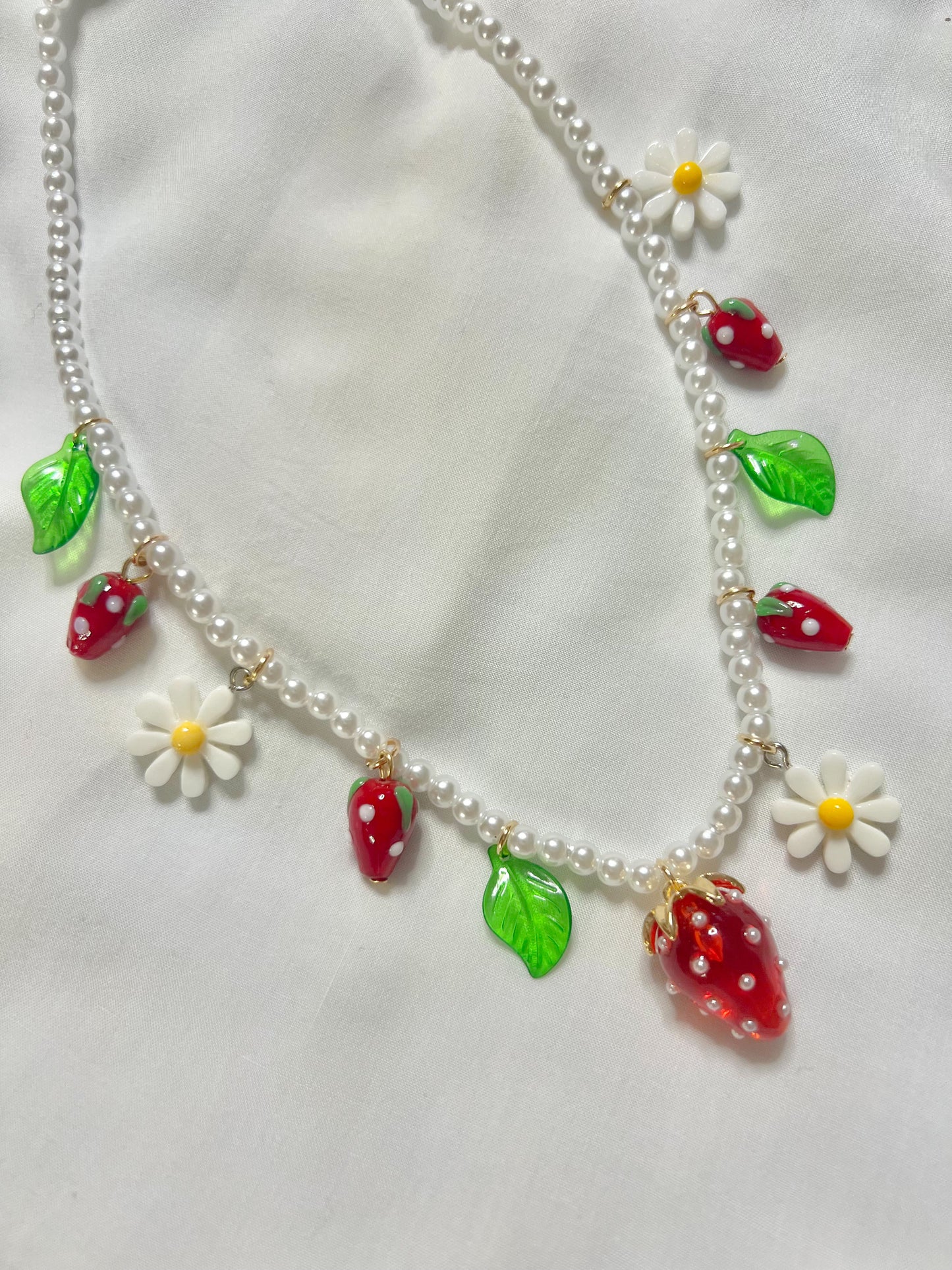 Collana Fragolina Con Perle