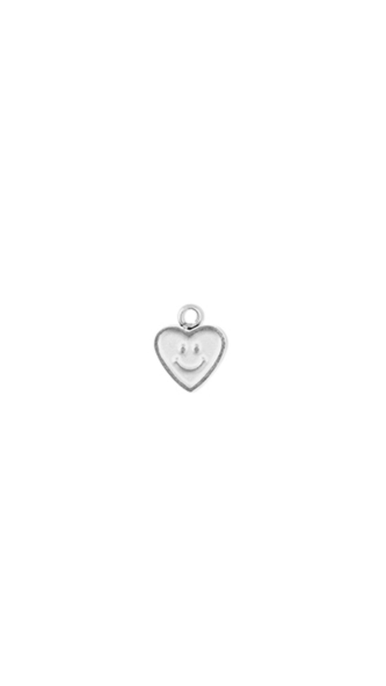 Charm Cuoricino Sorridente Silver