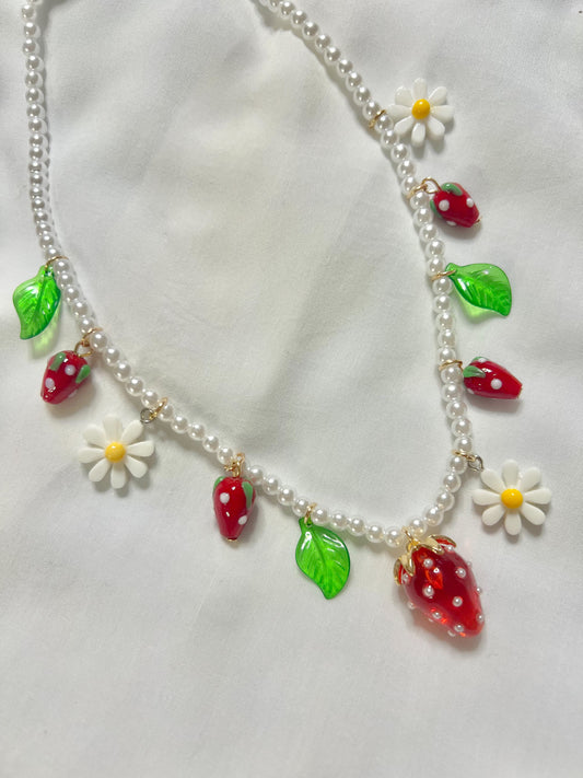 Collana Fragolina Con Perle