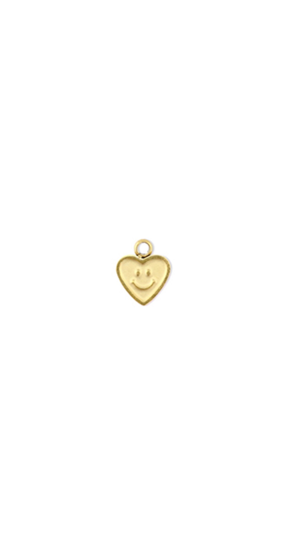 Charm Cuoricino Sorridente Gold
